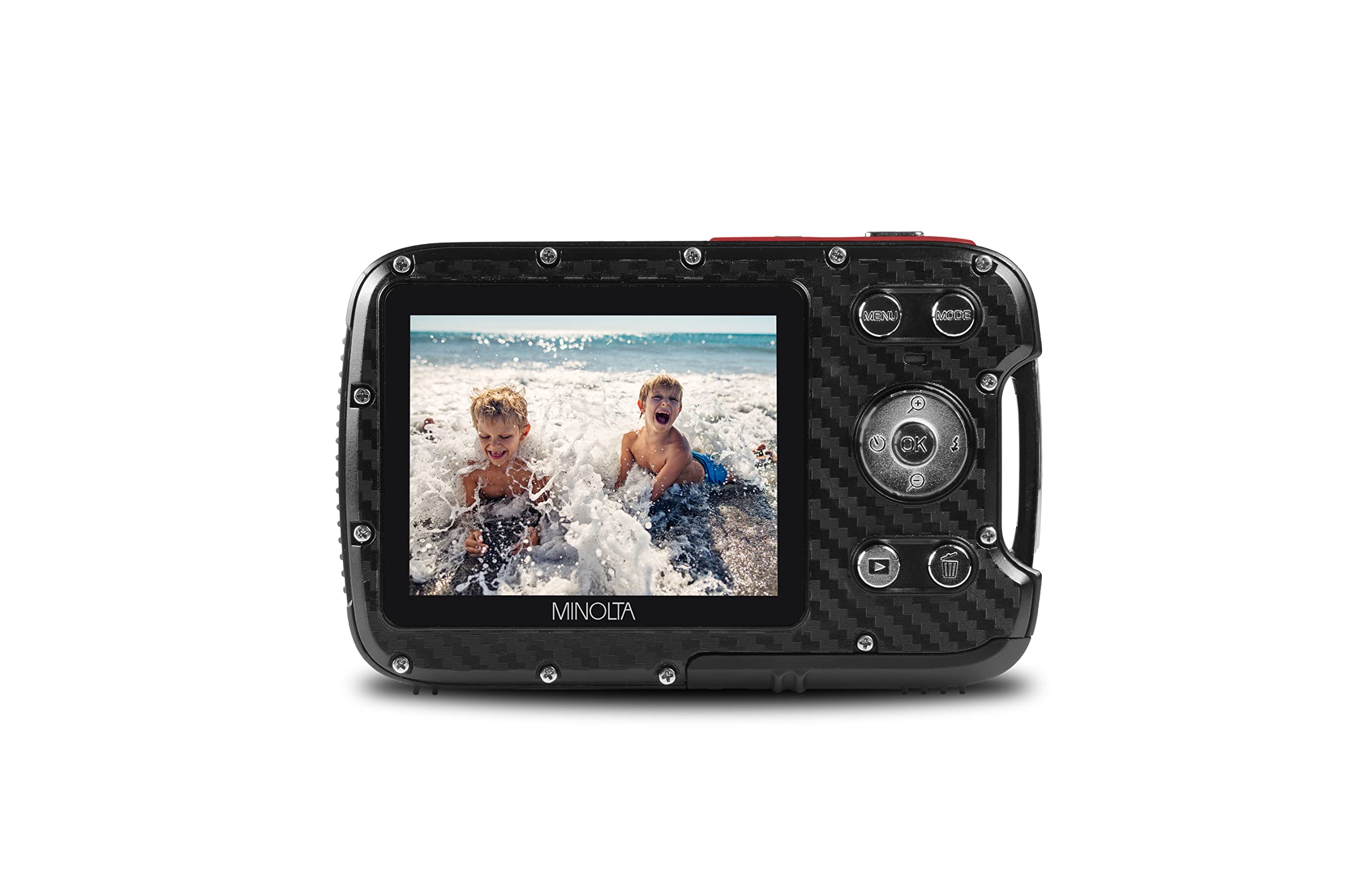 Minolta MN30WP 21 MP / 1080P HD Waterproof Digital Camera (Red)