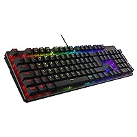 TECWARE Phantom 105 DE Layout Key Mechanical Keyboard, RGB led, Outemu RED Switch, Spare Switches Included …
