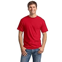 Hanes Men's 6-Pack Plus 2 Free Crew T-Shirts, Deep Red, XX-Large