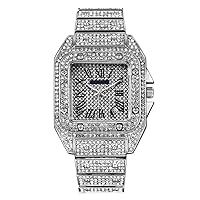 Mens Watches Men's Wrist Watches Large Dial Mens Watch Hip Hop Iced Out Quartz Movement Wristwatch Adjustable Watch Straps Watches men111