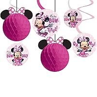 amscan Minnie Mouse Forever Honeycomb Paper Party Swirls - 7