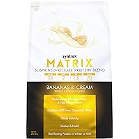 Nutrition Matrix Protein Powder, Sustained-Release Protein Blend, Bananas and Cream, 2 lbs
