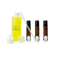 Grand Parfums Perfume Oil Set - Baby Powder Type Body Oil Scented Fragrance Oil - Our Interpretation, with Roll On Bottles and Tools to Fill Them (2 Oz)