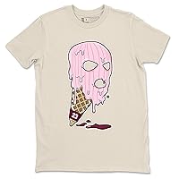 Valentine's Day Design Printed Ice Cream Mask Sneaker Matching T-Shirt