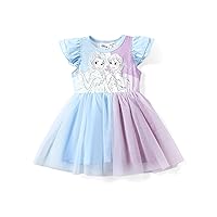 Disney Frozen Elsa Dress for Girls Tutu Dresses for Toddler Girls Tulle Toddler Dress Casual Toddler Princess Dress