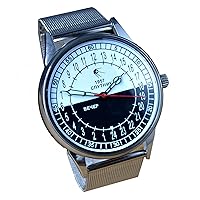 Military Sputnik Mens Wrist Watch 24 Hours Day & Night Vintage USSR Russian Mens Watch Original