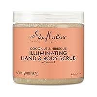 Body Scrub for Dull Skin Illuminating Coconut and Hibiscus Cruelty-Free Skin Care 20 oz