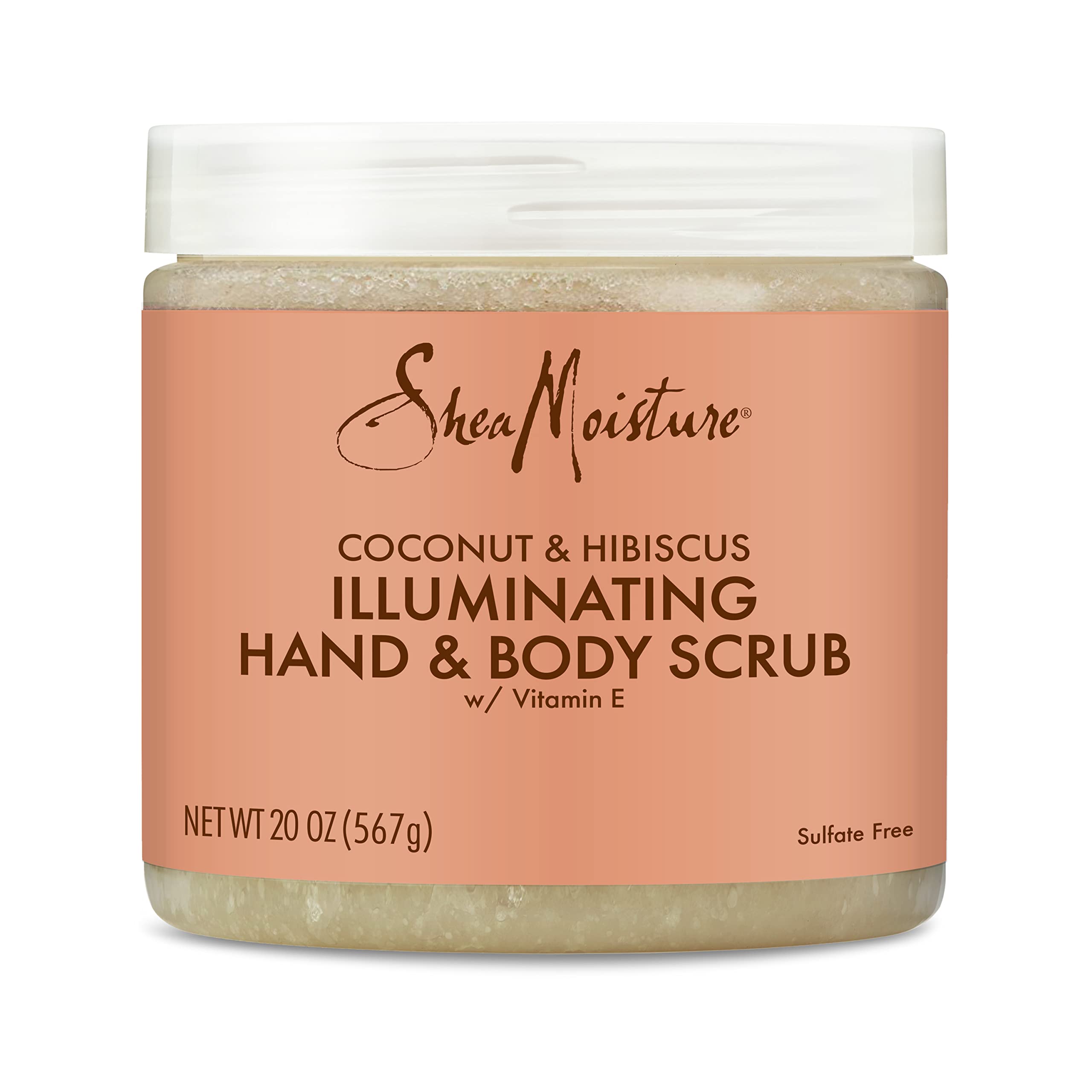 SheaMoisture Body Scrub for Dull Skin Illuminating Coconut and Hibiscus Cruelty-Free Skin Care 20 oz