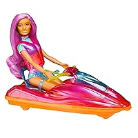 Barbie Dreamtopia Doll with Jet Ski, Pets and Water Accessories Toy (Mattel HBW90)