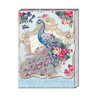 Punch Studio Blushing Peacock Pocket Notepad (44662), Multicolor