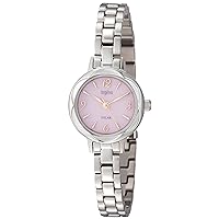 Seiko AHJD430 Women's Angele Flower Solar Wrist Watch, Silver