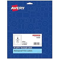 Avery Durable Waterproof Oil-Resistant Film Labels with Sure Feed Technology, 4