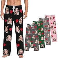 Personalized Pajamas Pants with Photo for Men Women, Custom Pajama Pants Valentines, Mens Pajama Pants with Pockets