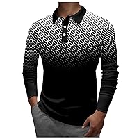 Men's Western Shirts Lapel Long Sleeve Printed Casual Top Loose Sports Lapel Shirt Mens Muscle Shirt