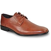 BRAVO Men Dress Shoe KING-1 Classic Oxford with Leather Lining?BROWN