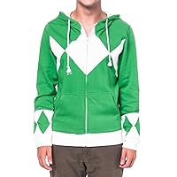 Power Rangers Green Hooded Costume Sweatshirt (Adult XX-Large)