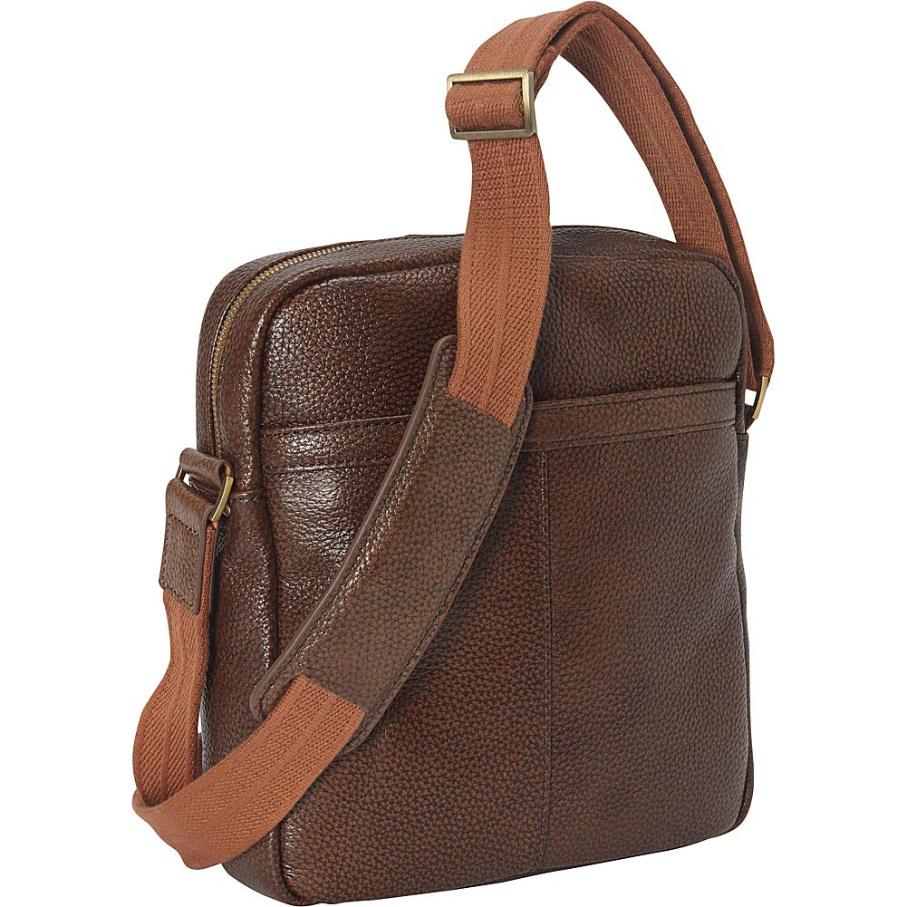 Amerileather Front Flap Messenger Bag (Dark Brown)