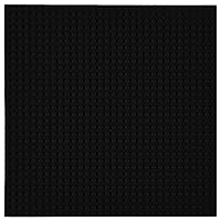 Strictly Briks Large Classic Stackable Baseplates, for Building Bricks, Bases for Tables, Mats, and More, 100% Compatible with All Major Brands, Black, 1 Piece, 10x10 Inches