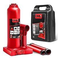 DNA MOTORING 3 tons / 6613.8 lbs Lifting Automotive Welded Hydraulic Bottle Jack for Repair Vehicle, Pickup, Truck, w/Manual Handle, Red,TOOLS-00349