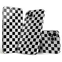 Full Body Skin Decal Wrap Kit Compatible with iPhone 15 Pro Max - Checkerboard