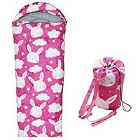 Kids Sleeping Bags - Camping Sleeping Bags with Carry Bag - Compact Sleeping Bag for Hiking, Backpacking 3 Season Warm & Cool Weather, Lightweight Waterproof Outdoor Travel for Boys Girls