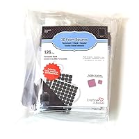 Scrapbook Adhesives by 3L, Black 3L Scrapbook Adhesive Permanent Regular Pre-Cut 3D Foam Squares, 1/2-Inch, 126pk, Set of 10, 1/2
