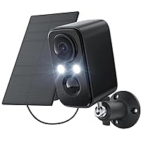 Security Cameras Wireless Outdoor: Cameras for Home Security WiFi Camera with Solar Panel Battery Powered Surveillance System Kit Motion Sensor Alarm Floodlight Night Vision IP66 Waterproof