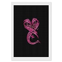 Heart Ribbon Pink Out Breast Cancer Awareness Diamond Art Painting Kits Full Square Drill DIY Picture Art Crafts for Home Wall Decor