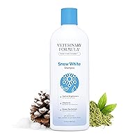 Veterinary Formula Solutions Snow White Shampoo for Dogs and Cats, 17 oz – Safely Remove Stains Without Bleach or Peroxide – Gently Cleanses, Deodorizes and Brightens White Coat – Fresh Scent