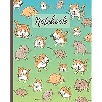 Notebook: Cute Gerbils Cartoon Cover (Volume 2) - Lined Notebook, Diary, Track, Log & Journal - Cute Gift for Boys Girls Teens Men Women (8