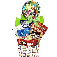 Gifts Fulfilled Get Well Gift Box with Soup, Snacks and Balloon for After Surgery, Recovery, Illness, Thinking of You Unisex Get Well Gift for Men and for Women