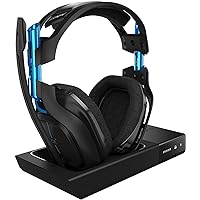 Astro Gaming A50 Wireless Dolby Gaming Headset - Black/Blue - PlayStation 4 + PlayStation 5 + PC (Gen 3) (Renewed)