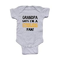 Baby's My Grandpa Says I'm a Steelers Fan Bodysuit, Baby Steelers Fan
