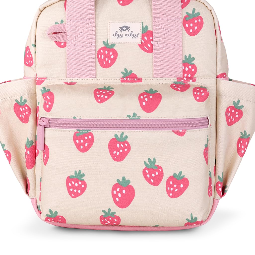 Itzy Ritzy Kid's Toddler Backpack, Strawberry, Small