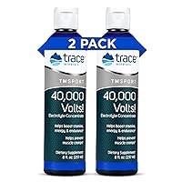 Trace Minerals | 40,000 Volts Liquid Electrolyte Concentrate Drops | for Hydration, Leg and Muscle Cramp Relief | Ionic Trace Minerals, Magnesium, Potassium, Boron | 48 Serving Bottle (Pack of 2)