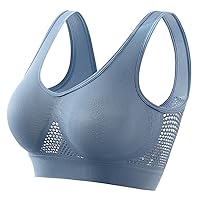 Athletic Bras for Women Plus Size 2024 Comfort Wireless Bras Medium Support Bralette Soft Workout Bra Yoga Bralettes