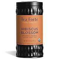 Hibiscus Blossom Organic Herbal Tea, Makes 35-50 Cups, 3.53 Ounce Loose Leaf Tea Canister