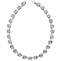 Silvertone Classic Shapes Crystal Necklace, On A Clear Day 3252 001001