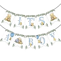 Winnie IT'S A Boy Banner for The Pooh Baby Shower Decorations Boys Baby Shower Banner for Boys Party Birthday Decorations