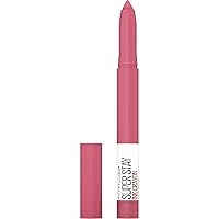 Super Stay Ink Crayon Lipstick Makeup, Precision Tip Matte Lip Crayon with Built-in Sharpener, Longwear Up To 8Hrs, Keep It Fun, Rosey Nude Pink, 1 Count