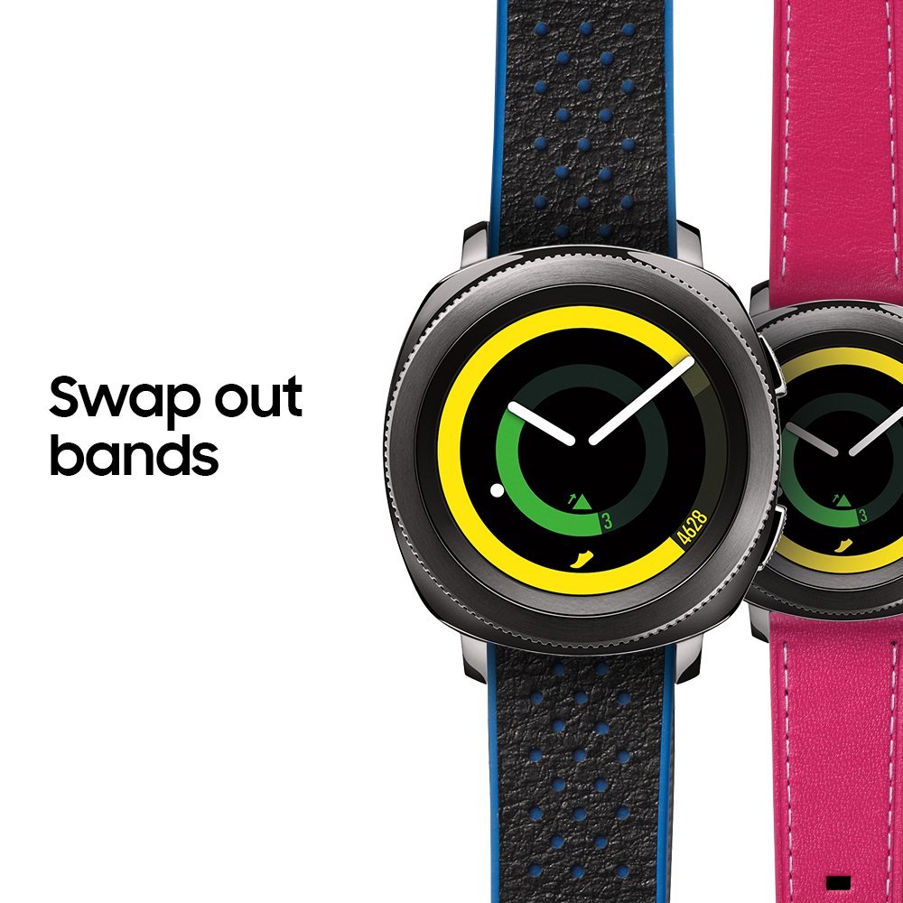 Samsung Gear Sport Smartwatch, Black (SM-R600NZKAXAR) (Renewed)