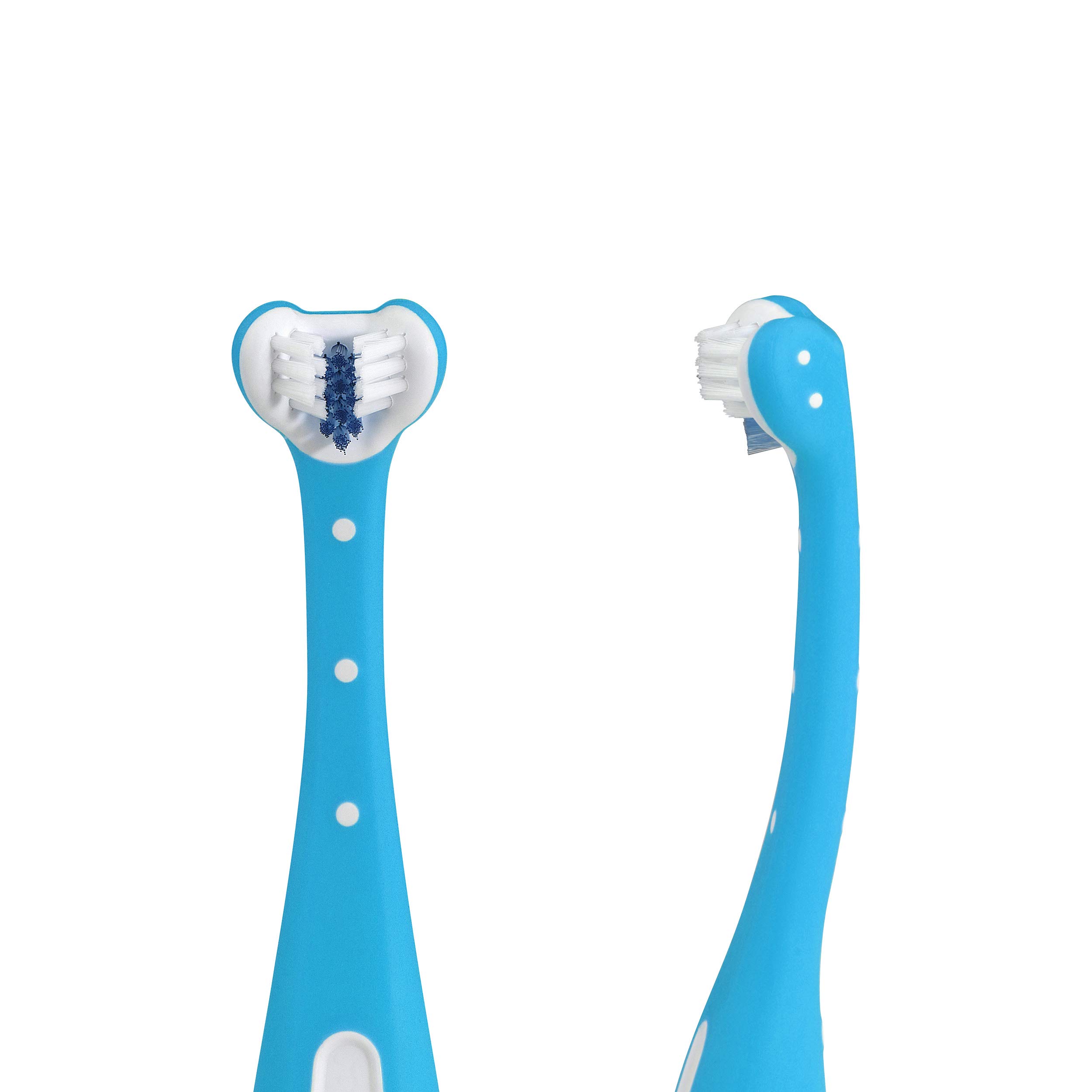 Frida Baby Triple-Angle Toothhugger Training Toothbrush for Toddler Oral Care, Blue