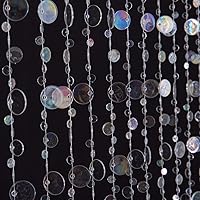 FlavorThings 3FTx6FT Faux Crystal Iridescent Acrylic Bubbles Beaded Curtain Doorway Curtains for Room Divider Closet Party Wedding Kids Bedroom Backdrop Decoration