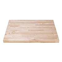 Butcher Block Work Bench Top - 24 x 30 x 1.5 in. Multi-Purpose Maple Slab for Coffee Table, Office Desk, Cutting Board, Bar Table - Natural Finish Table Top and Compatible Base Leg Units by DuraSteel