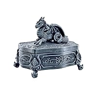 Design Toscano CL2517 Legendary Dragon of Glenshire Lidded Box in Grey Stone,greystone Twin