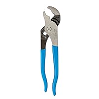CHANNELLOCK 412 6.5-inch V-Jaw Tongue & Groove Pliers | Made in USA | 0.94-inch Jaw Capacity | Forged High Carbon Steel | More Points of Contact on Round Stock , Polished