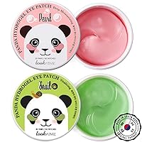 Korean Under Eye Patches for Dark Circles and Puffiness, Under Eye Mask for Puffy Eyes, Eye Bags with Snail Pearl (60pcs x 2pk), Cooling Eye Masks with Hyaluronic Acid, Collagen, Hydrogel Eye Gel Pads