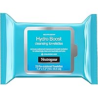 Neutrogena Hydro Boost Facial Cleansing Wipes, 25 Ea, 25count