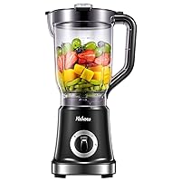 Professional Countertop Blender for High-Speed Shakes, Smoothies, Juicing & More - Crush Ice, Frozen Fruit, and More with 4 Stainless Steel Blades & 60oz Jar - Easy to Clean, for Kitchen Use (Black)