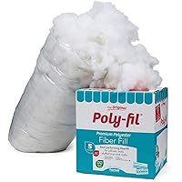 Fairfield The Original Poly-Fil, Premium Polyester Fiber Fill, Soft Pillow Stuffing, Stuffing for Stuffed Animals, Toys, Cloud Decorations, and More, Machine-Washable Poly-Fil Fiber Fill, 5 lbs. Box